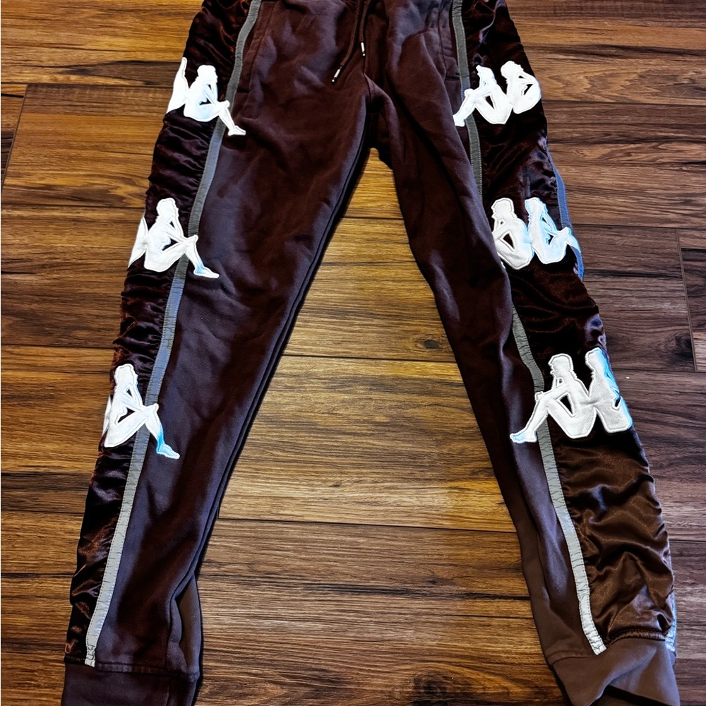 Kappa Brown Track Pants with Logo